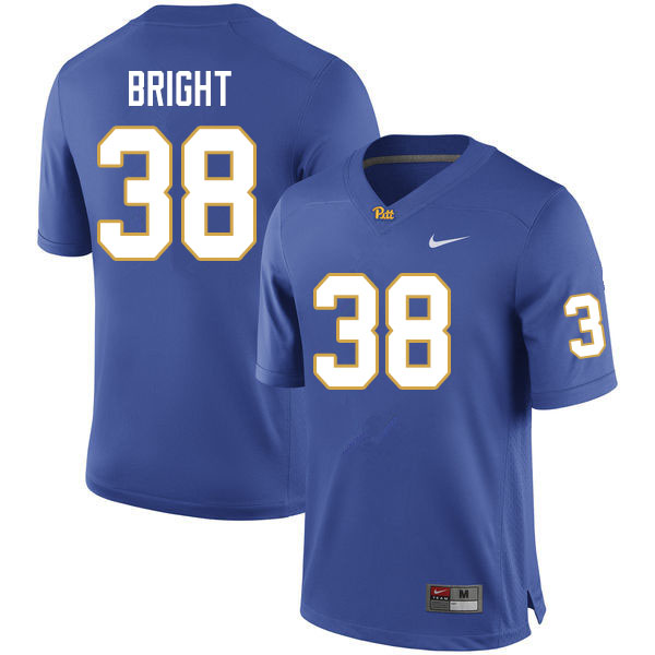 Men #38 Cam Bright Pitt Panthers College Football Jerseys Sale-Royal